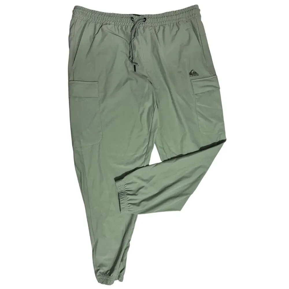 Quiksilver Men's Green Jogger Sweatpants Drawstring Pockets XL